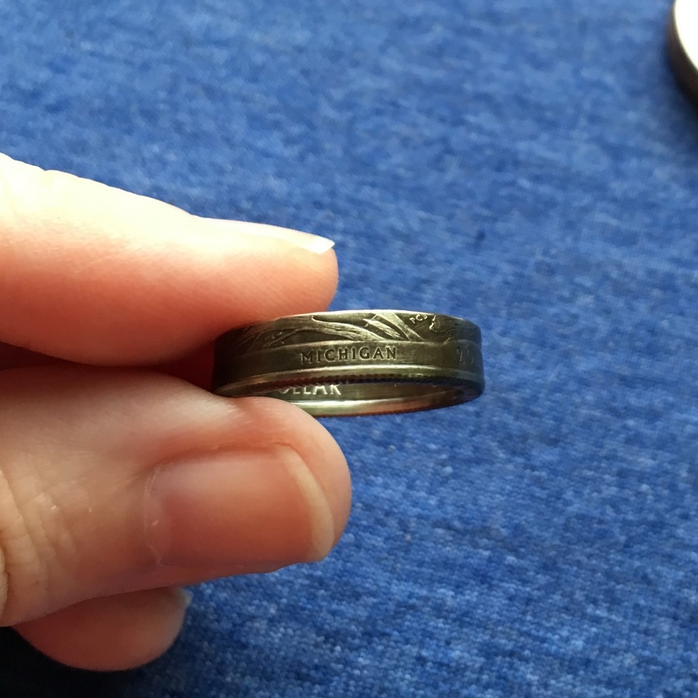 2018 US Michigan State Parks Quarter Coin Ring - Picture 4 of 8